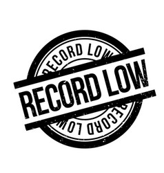 Record Low Rubber Stamp