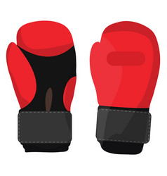 Red Boxing Gloves On A White Background