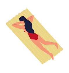 Woman On Floating Bed