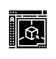 Autocad 3d Program Glyph Icon