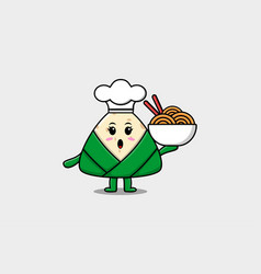 Cute Cartoon Chinese Rice Dumpling Chef