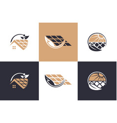 Solar Tech Logo Design Element Collection