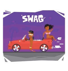 Swag Luxury Guy And Girl In Sport Car