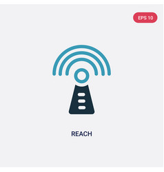 Two Color Reach Icon From Technology Concept