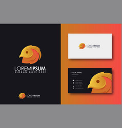 Abstract Golden Pheasant Logo Icon Template