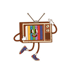 Cartoon Retro Groovy Psychedelic Tv Character