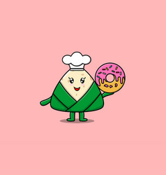 Cute Cartoon Chinese Rice Dumpling Chef