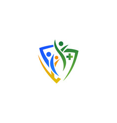 Shield Family And People Health Care Logo