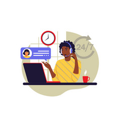 Customer Service Concept African Woman