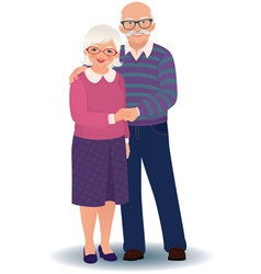 Elderly Couple Royalty Free Vector Image - Vectorstock