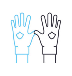 Exam Gloves Line Icon Outline Symbol