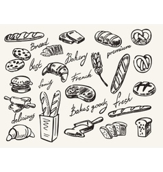 Hand drawn bakery Royalty Free Vector Image - VectorStock