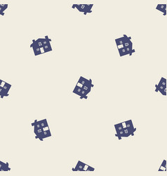 Masculine Block Print House Pattern