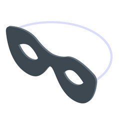 Office Party Black Mask Icon Isometric Style