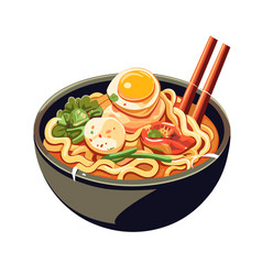 Ramen Noodles Bowl Kawaii With Egg