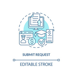 Submit Request Turquoise Concept Icon