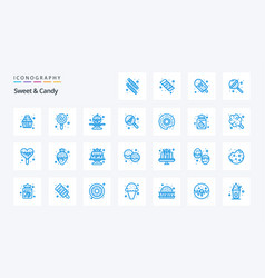 25 Sweet And Candy Blue Icon Pack