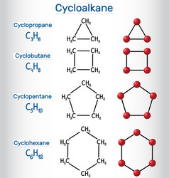 Chemical Formula And Molecule Model Cyclopropane