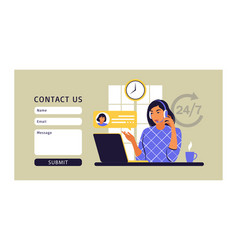 Customer Service Concept Contact Us Form Support