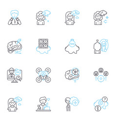 Empathy And Understanding Linear Icons Set