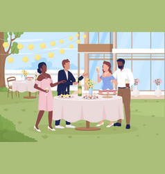 Fancy Outdoor Reception Flat Color