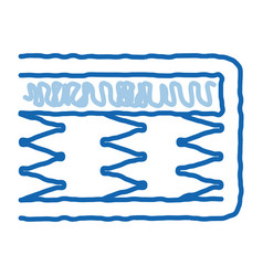 Mattress Springs Foam Doodle Icon Hand Drawn