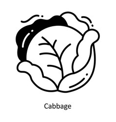 Cabbage Doodle Semi Solid Icon Design