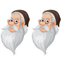 Old Woman Cartoon Character With Beard