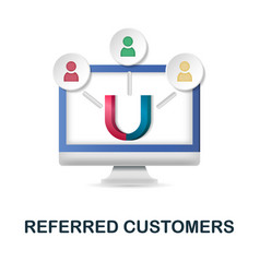 Referred Customers Icon 3d From Affiliate