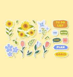 Spring Floral Journal Stickers Collection