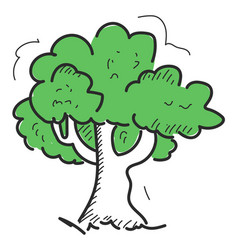 Tree Doodle Icon Isolated