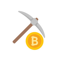 Bitcoin Icon Flat Crypto Business