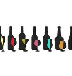 Bottles Alcoholic Drinks Colorful Flyer