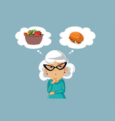 Funny Granny Shrugging Cartoon