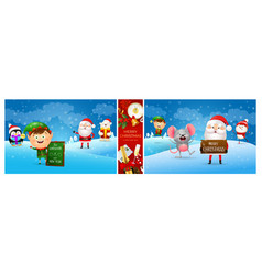 Graphic Greeting Card Christmas Characters