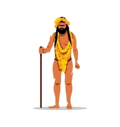 Hindu Man In Festival Kumbh Mela Cartoon