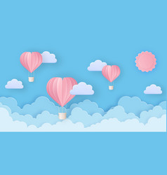 Pink Beautiful Hot Air Balloons Flying In The Sky