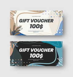 Set Of Colorful Discount Gift Voucher Templates