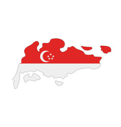 Singapore Map Of Flag Design