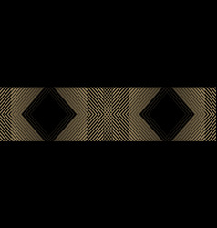 Black And Gold Luxury Wide Abstract Banner