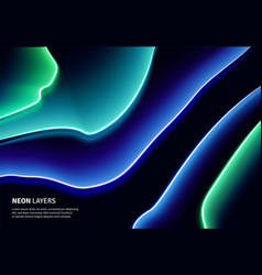 Neon Glass Layers Stacked With Reflections For 80s