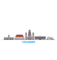 Sri Lanka Colombo Line Cityscape Flat