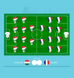 Football Match Hungary Versus France Teams