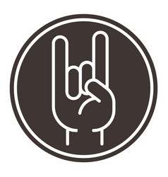 Rock Hand Gesture At A Concert