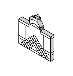 Louvre France Museum Isometric Icon