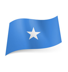 National Flag Of Somalia White Star In Center