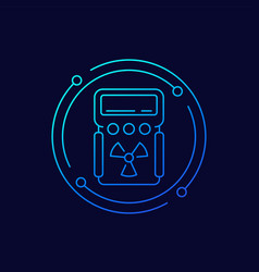 Radiation Detector Icon Linear Design