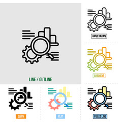 Search Engine Optimization Icon In Six Different