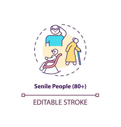 Senile People Concept Icon