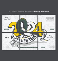 Social Media Post Template With Typography Hand